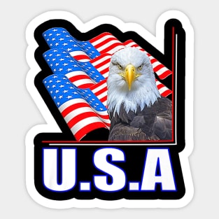 Patriot American Eagle Flag Sticker